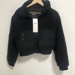 ALO Yoga Sherpa Edge Bomber-Black